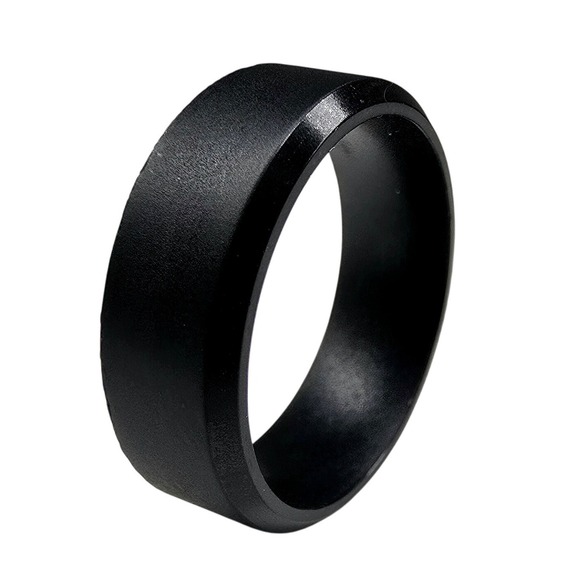 Enso Rings Bevel Silicone Ring - Obsidian -Size 7 - Picture 1 of 4